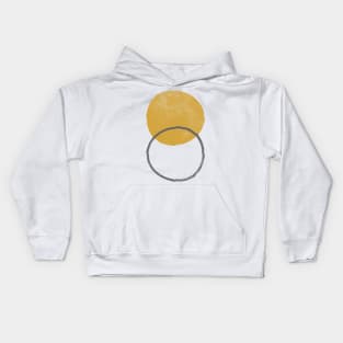 Abstract geometric lines and circles shapes Kids Hoodie